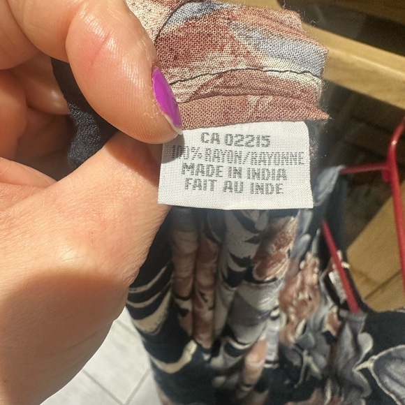 Navy Vintage Paris Brand Floral Maxi Dress - Small - Picture 5 of 6